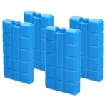4er Set Kühlakkus dünn | je 200ml | Kühlelement | Kühlpack | Kühlakku | für Kühltasche oder Kühlbox | 2-20 blaue Kühlpads