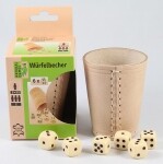 ASS Lederw&uuml;rfelbecher mit 6 W&uuml;rfeln