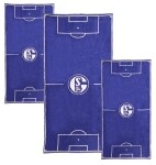 FC Schalke 04 3er-Set Handtuch und Duschtuch Spielfeld