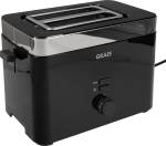 Graef Toaster "TO 62" 33,4 x 20,5 x 22,5 cm schwarz/ silberfarben, 1000 Watt