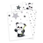 Baby-Bettwäsche Panda 100x135cm, Renforce