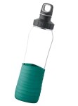 Emsa Trinkflasche "Drink2Go" aus Glas 0,7 Liter petrol-grün