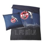 1. FC Köln Bettwäsche "Skyline" navyblau Biber