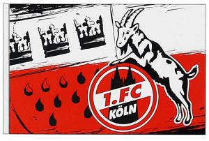 1. FC Köln Hissfahne "Wappen" 100 x 150 cm