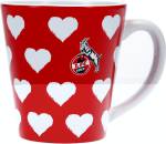 1. FC Köln Tasse Herzen 0,3 Liter rot