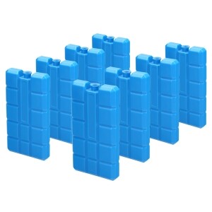8er Set Kühlakkus dünn | je 200ml | Kühlelement | Kühlpack | Kühlakku | für Kühltasche oder Kühlbox | 2-20 blaue Kühlpads