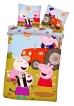 Bettwäsche Peppa Pig  "Jerry Fabrics Traktor"  | 100x135 cm | 100% Baumwolle