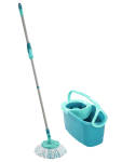 Leifheit Bodenwischer Set Clean Twist Disc Mop Ergo | 6.0 Liter | Mikrofaser 100%