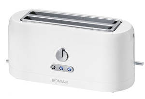 Bomann Toaster für 4 Scheiben weiß, 1400 Watt