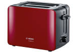 Bosch, Kompakt-Toaster, für 2 Scheiben, 1090 Watt, rot/ anthrazit
