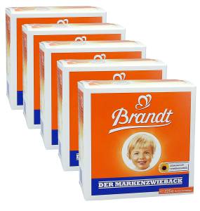 Brandt Markenzwieback (5 x 225g Packung)