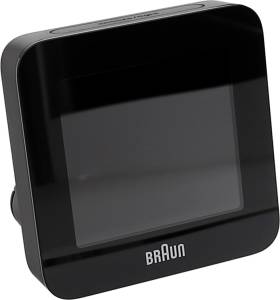 Braun Funkwecker digital 7,5 x 7,5 x 4,5 cm schwarz