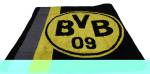BVB Borussia Dortmund Badetuch Logo im Streifenmuster