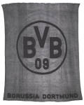 BVB Borussia Dortmund Fleecedecke grau 150x200cm
