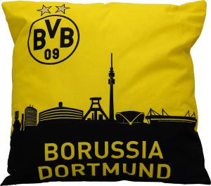 BVB Borussia Dortmund Kissen mit Skyline 40x40cm