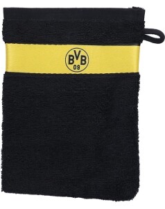 BVB Borussia Dortmund Waschhandschuh schwarz