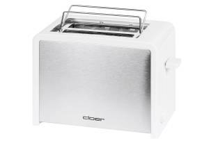 Cloer Toaster weiß/ silberfarben, 825 Watt