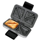 Cloer Sandwichmaker XXL silberfarben/ schwarz, 900 Watt
