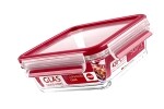 Emsa Frischhaltedose "Clip & Close" Glas 0,9 Liter rot