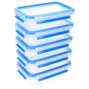 Emsa Frischhaltedosen-Set "Clip & Close" 0,8 l 5er Set