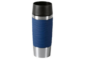 Emsa Isolierbecher "Travel Mug Waves" 0,36 Liter dunkelblau