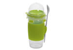 Emsa Joghurt Mug "Clip and Go" mit Löffel 0,45l grün