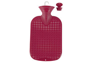 FASHY Wärmflasche 2 Liter glatt cranberry