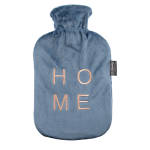 Fashy Wärmflasche 2 Liter mit Plüschbezug "Home" blau