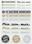 FC Bayern München Aufkleberkarte Schriftzug und Logo