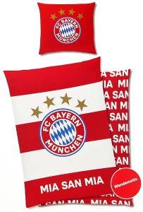 FC Bayern München Bettwäsche 135x200cm rot/weiß, Flanell