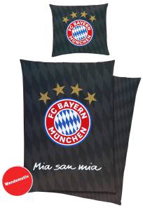 FC Bayern München Bettwäsche "Mia san Mia" schwarz