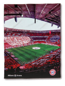 FC Bayern München Kuschelfleecedecke Allianz Arena | ca. 130 x 170 cm