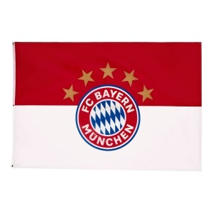 FC Bayern München Hissfahne 5 Sterne Logo | 100% Polyester