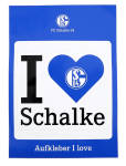 FC Schalke 04 Aufkleber "I love Schalke" 9 x 8 cm