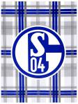 FC Schalke 04  Fleecedecke grau Karo 150 x 200 cm