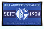 FC Schalke 04 Fußmatte "Hier wohnt ein Schallker" 60 x 40 cm | Türmatte | Fußabtreter