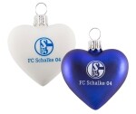 FC Schalke 04 Weihnachtskugeln Herz 2er Pack