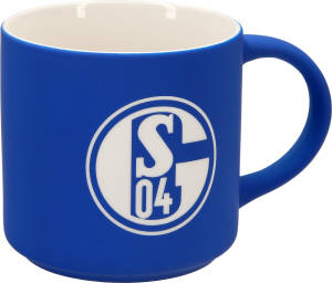 FC Schalke 04 Kaffeebecher "Logo-Gravur" 300 ml blau/ weiß