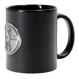 FC Schalke 04 Kaffeebecher schwarz Metall-Emblem 0,3 Liter