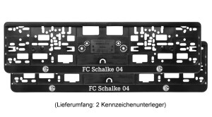 FC Schalke 04 Nummernschildunterleger 53x14cm 2er