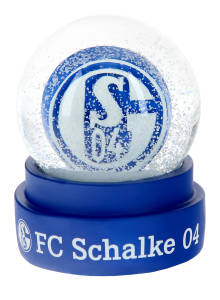 FC Schalke 04 Schneekugel Logo 6,5 x 6,5 x 9 cm