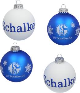 FC Schalke 04 Weihnachtskugeln 4er Set