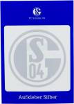 FC Schalke 04 Aufkleber silberfarben 8cm
