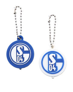 FC Schalke LED-Schlüsselkappe blau/ weiß 2er Set