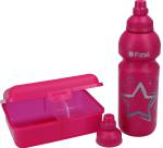 Fizzii Set mit Trinkflasche, Brotdose und Ersatzverschluss "Sterne" 0,6l