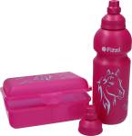 Fizzii Trinkflasche 600ml und Brotdose Pferd 3-er Set