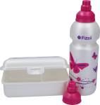 Fizzii Trinkflasche 600ml und Brotdose Schmetterling 3-er Set