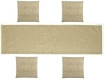 Friedola Living Tischläufer und Sitzkissen Set, beige