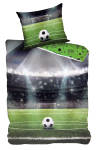 	VonBueren Fußball Bettwäsche 135 x 200 cm 100% Baumwolle mit Reißverschluss