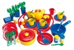 Spielzeug Geschirrset 57-teilig aus Kunststoff